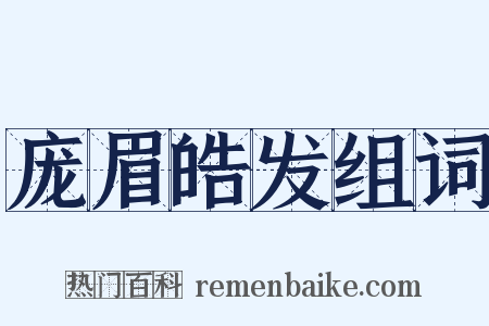 庞眉皓发组词是什么意思的图片